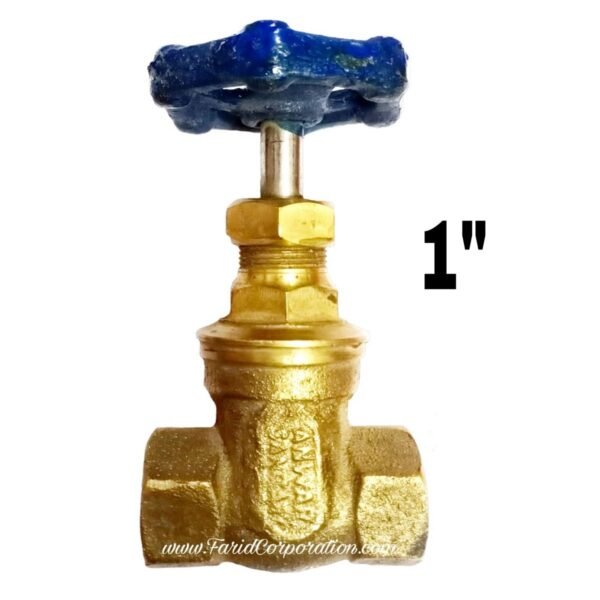 Gate valve 1" size thread Brass | Anwar gate valve 1"