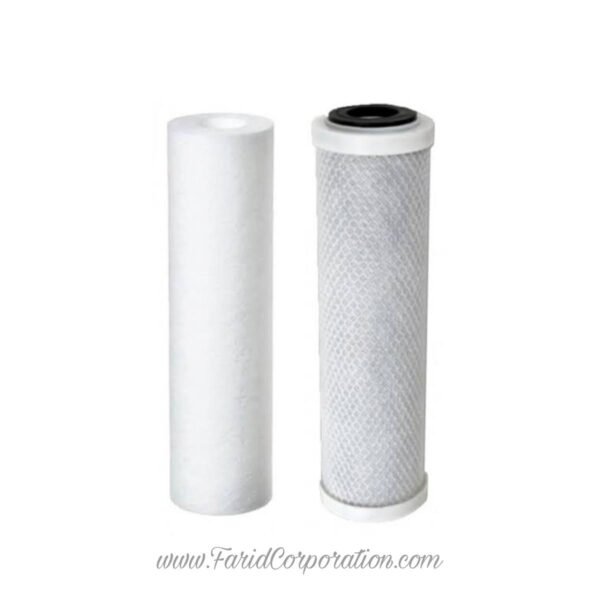Pack of 2 water filter cartridge PPF5 Micron + CTO